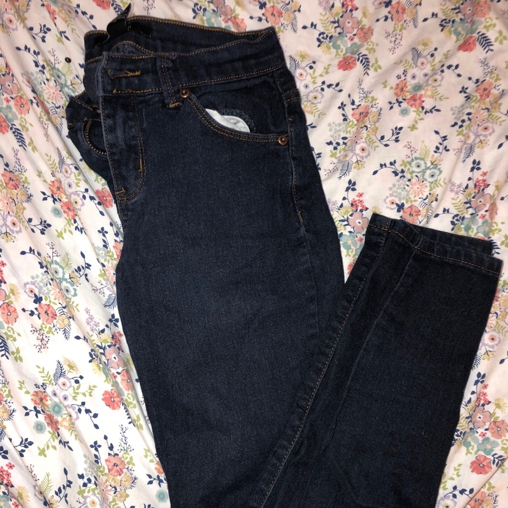 F21 Dark Denim Skinny Jeans